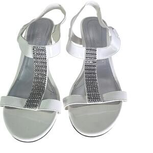 Rhinestone Wedges Womens 10W Comfort Plus by Predictions Formal Holiday